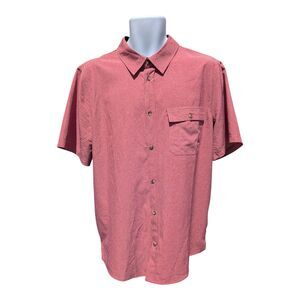 Avalanche Outdoor Supply Men's Size Large Red Button Down Shirt Hiking Casual